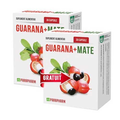 Guarana Mate 30cps 1+1 GRATIS Parapharm vitamix.ro Sistem nervos