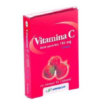 Vitamina C Capsuni 20 cpr Amniocen vitamix.ro Vitamina C