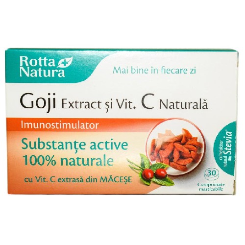 Goji Extract+Vitamina C Naturala 30cps Rotta Natura