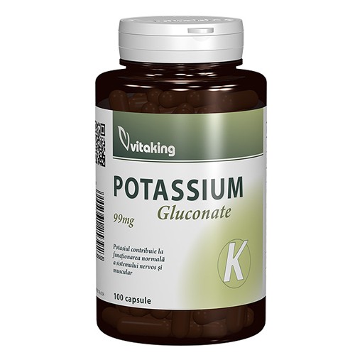 Potasiu (gluconate) 99mg 100cps Vitaking vitamix.ro Memorie