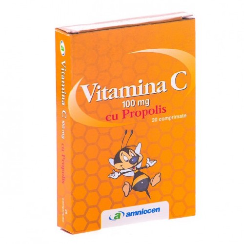 Vitamina C Propolis 20 cpr Amniocen vitamix.ro Vitamina C