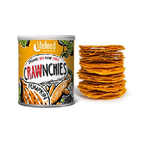 Chips Crawnchies cu Dovleac si Turmeric Raw Bio 30gr Lifefood