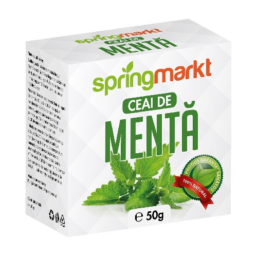 Ceai Menta Frunze 50gr springmarkt vitamix.ro Ceaiuri medicinale compuse