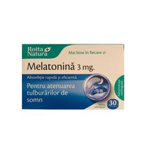 Melatonina 3mg, 30cpr, Rotta Natura vitamix.ro Somn usor