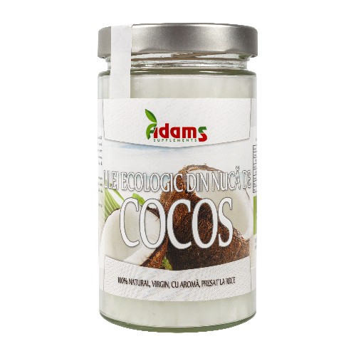 Ulei de Cocos Bio 600ml (presat la rece), Adams Supplements vitamix.ro Ulei de cocos de uz alimentar