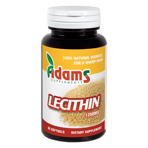 Lecithin 1200mg 30cps Adams Supplements vitamix.ro Memorie