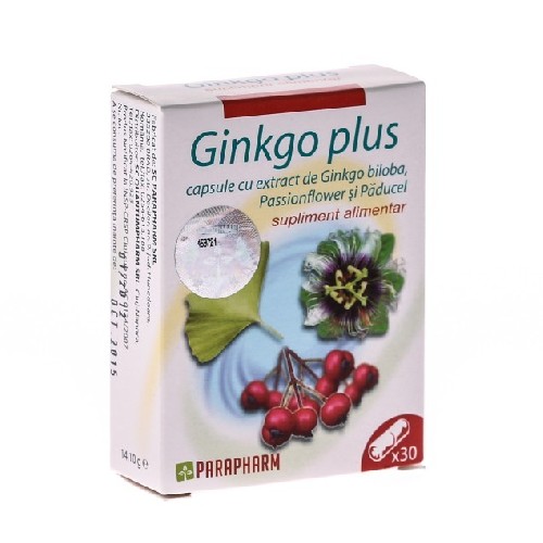 Ginkgo Plus 30cps Parapharm vitamix.ro Memorie