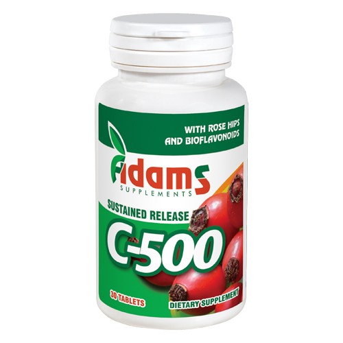Vitamina C-500 cu Macese 30tab Adams Supplements