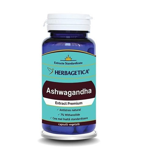 Ashwagandha 60cps Herbagetica vitamix.ro Sistem nervos