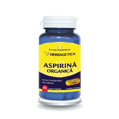 Aspirina Organica 60cps Herbagetica vitamix.ro Antiinflamator