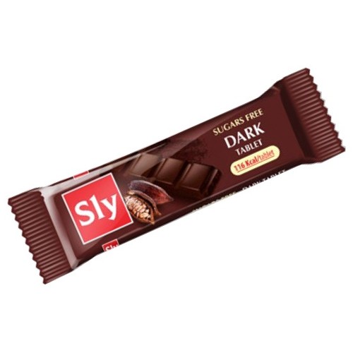 Tableta Ciocolata amaruie fara zahar 25g Sly vitamix.ro Ciocolata