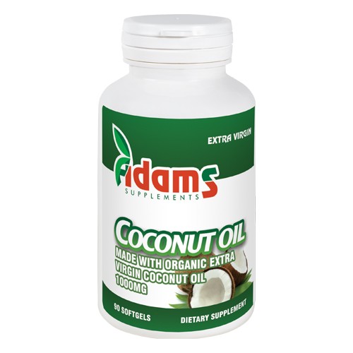 Coconut Oil 1000mg 90cps. Adams Supplements