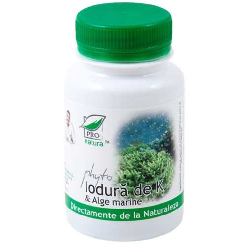 Iodura de K din Alge Marine 60cps Pro Natura vitamix.ro Glanda tiroida