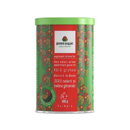 Green Sugar Pulbere (cutie metalica), 500g, Remedia vitamix.ro Indulcitori