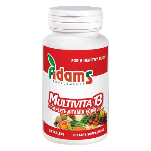 Multivita13 30 tab Adams Supplements vitamix.ro Multivitamine