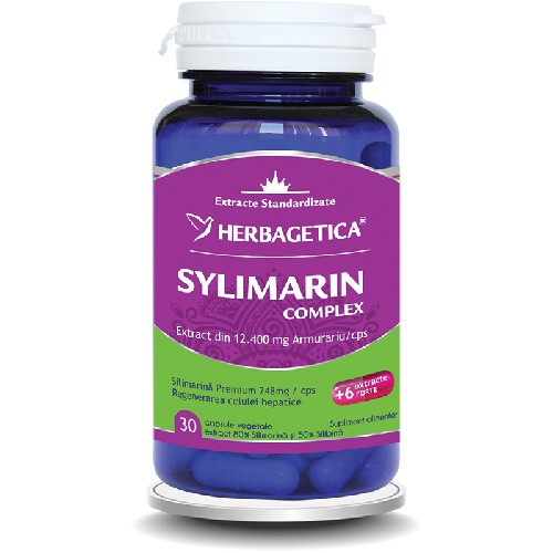 Silymarin Detox Forte 30cp Herbagetica vitamix.ro Hepato-biliare