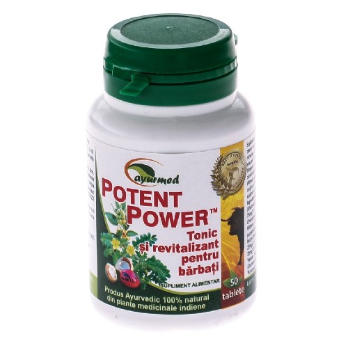 Potent Power, 50 tablete, Ayurmed vitamix.ro Potenta barbati