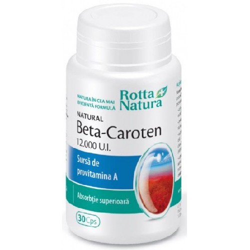 Beta-caroten 30cps Rotta Natura vitamix.ro Vitamina A