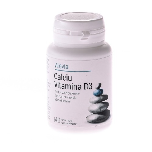 Calciu+Vitamina D3 40cpr Alevia vitamix.ro Articulatii sanatoase