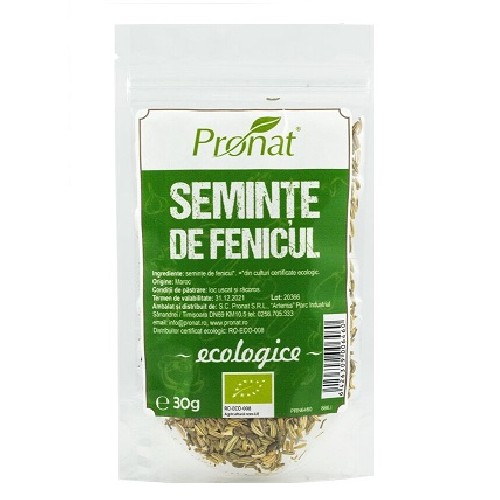 Fenicul Seminte Eco 30g Pronat vitamix.ro Seminte, nuci
