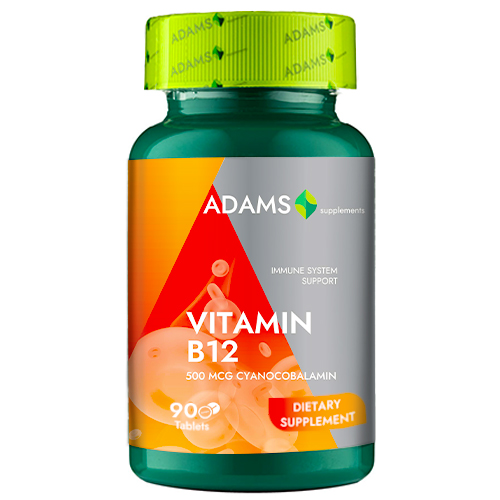 Vitamina B12 500mcg 90tab, Adams