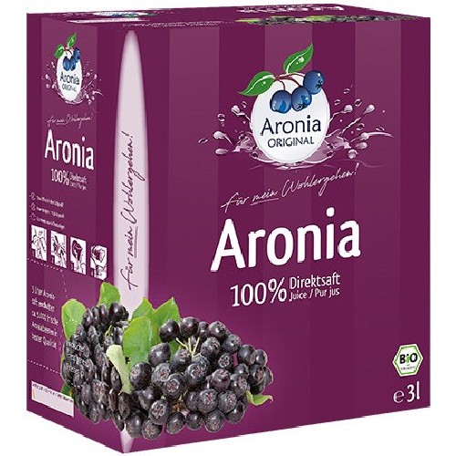 Suc Bio pur de Aronia, 100% Suc, 3l Aronia Original vitamix.ro Sucuri