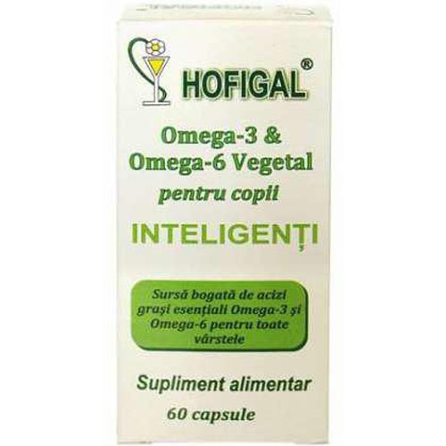 Omega 3 & Omega 6 Vegetal pentru Copii 60cps Hofigal