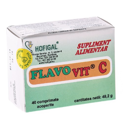 Flavo Vit C 40cpr Hofigal vitamix.ro Vitamina C