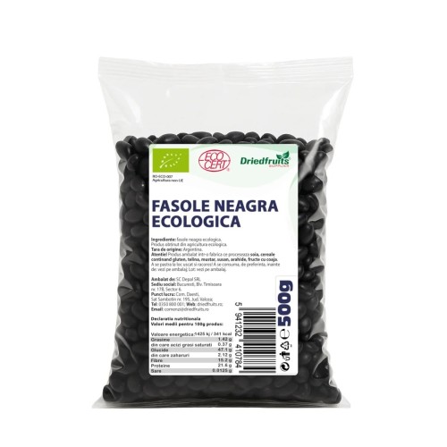 Fasole Neagră Bio, 500 g, Depal