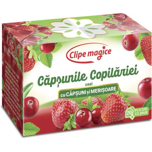 Ceai Căpșunile Copilăriei cu Căpșuni și Merișoare, 20 plicuri, Fares