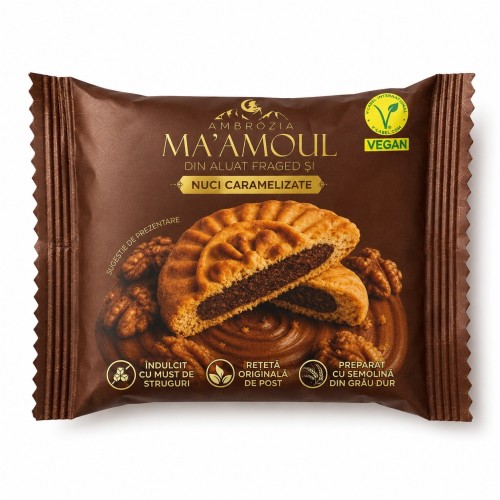 Ma`amoul din Aluat Fraged si Nuci Caramelizate 50gr Hiper Ambrozia