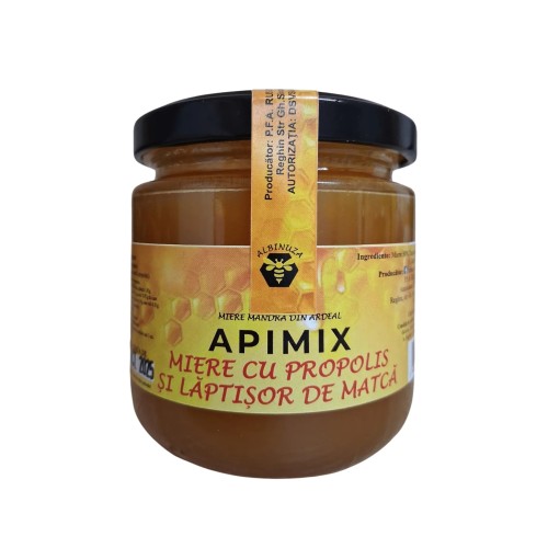 Apimix Miere cu Propolis si Laptisor de Matca 250g Apiplant