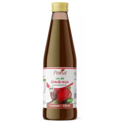 Suc Sfecla Rosie 100% Eco 330ml Pronat