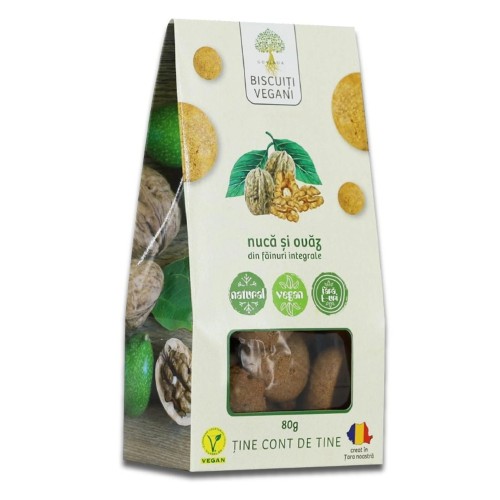 Biscuiti Vegani cu Nuca si Ovaz 80gr Govinda