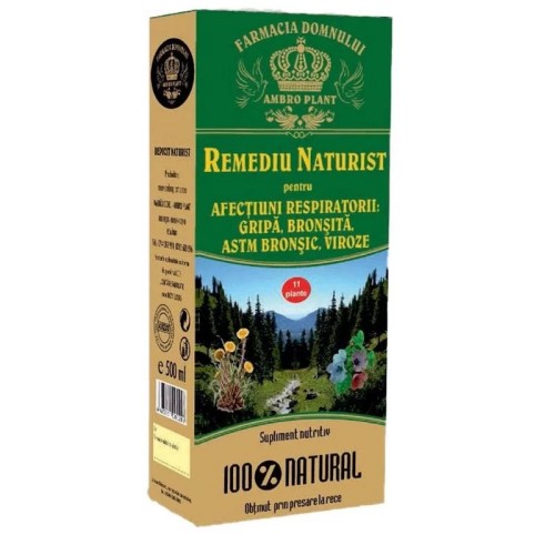 Sirop pentru Afectiuni Respiratorii ,Gripa,Bronsita 11 plante 200ml Ambro