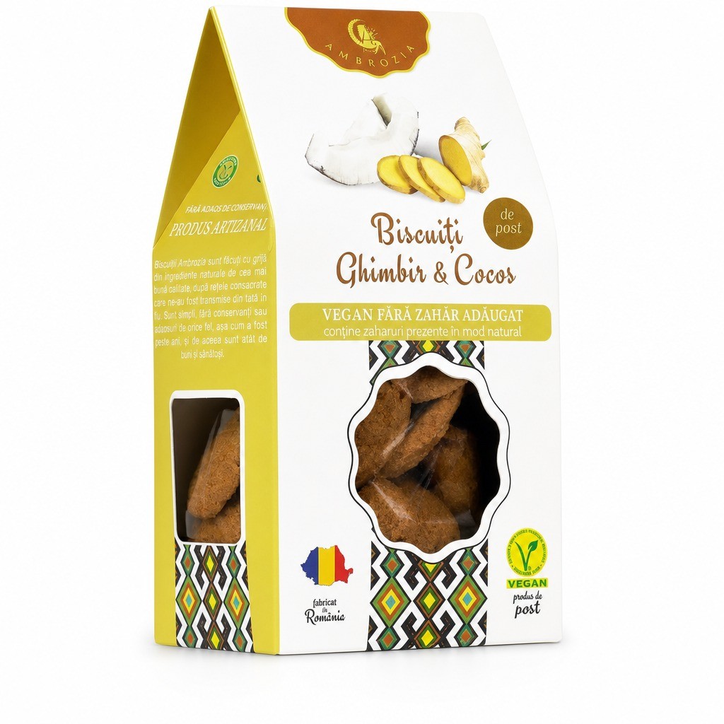 Biscuiti Ghimbir & Cocos 130gr Ambrozia