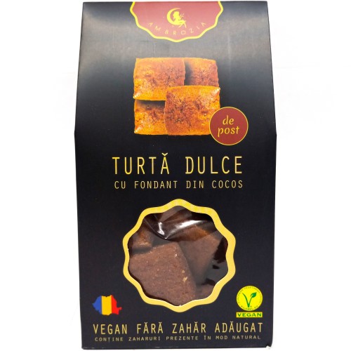 Turta Dulce cu Fondant din Cocos 130g Hiper Ambrozia