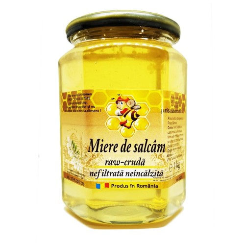 Miere Nefiltrată de Salcâm RAW, 1 kg, Prisaca Bârnova