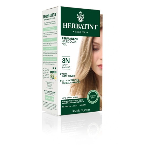 Vopsea Pentru Par Blond Deschis 8N, 150ml, Herbatint